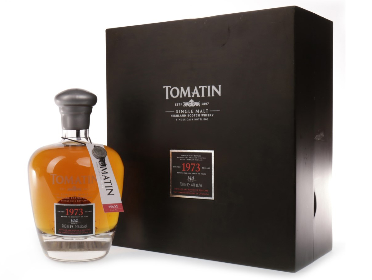 Lot 1310, Rare & Collectable Whisky Auction, December 2017, Tomatin 1973 aged over 36 years – sold for £500