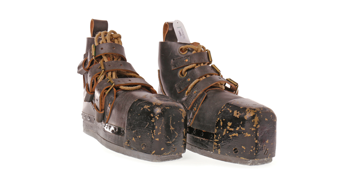 Image of leather and brass diver's boots