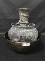 Lot 424 - CHINESE VASE along with bowl, small lidded jar...