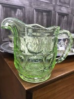 Lot 431 - URANIUM GREEN GLASS SET