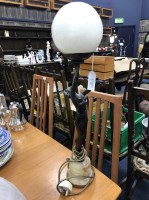 Lot 443 - ART DECO STYLE FIGURAL TABLE LAMP