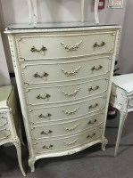 Lot 461 - WHITE PAINTED BEDROOM SUITE OF FRENCH DESIGN