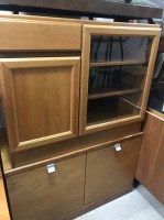 Lot 480 - TEAK CORNER UNIT along with teak television...