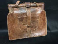 Lot 490 - SNAKESKIN HANDBAG along with two animal skins