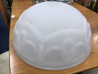 Lot 505 - EARLY 20TH CENTURY OPAQUE GLASS LIGHT SHADE