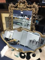 Lot 513 - SIX VARIOUS WALL MIRRORS