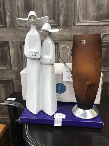 Lot 586 - LLADRO GROUP OF TWO NUNS also an Edinburgh...