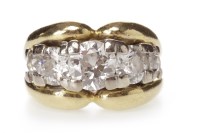 Lot 139 - DIAMOND FIVE STONE RING set with a central...