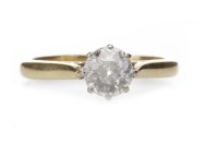 Lot 199 - DIAMOND SOLITAIRE RING with an eight claw set...