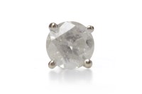 Lot 231 - SINGLE DIAMOND STUD EARRING with a four claw...