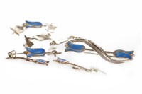 Lot 282 - SUITE OF SILVER ENAMELLED JEWELLERY BY CARRICK...