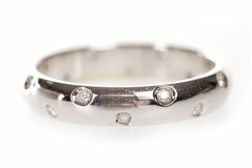Lot 283 - EIGHTEEN CARAT WHITE GOLD DIAMOND SET WEDDING...