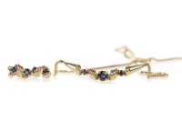 Lot 285 - GEM SET NECKLET WITH MATCHING EARRINGS the...