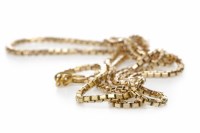 Lot 312 - ORNATE BOX LINK CHAIN NECKLACE formed by V...