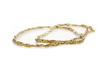 Lot 313 - FANCY LINK CHAIN NECKLACE formed by...