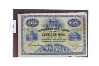 Lot 506 - THE COMMERCIAL BANK OF SCOTLAND £5 FIVE POUND...