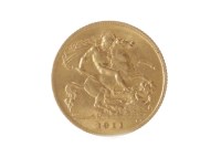 Lot 577 - GOLD HALF SOVEREIGN DATED 1911