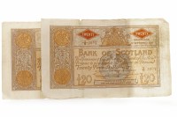 Lot 596 - BANK OF SCOTLAND £10 TEN POUNDS NOTE DATED 28...