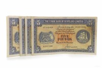 Lot 598 - SIX THE UNION BANK OF SCOTLAND LIMITED £5 FIVE...
