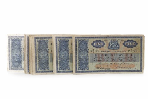 Lot 602 - LARGE COLLECTION OF THE BRITISH LINEN BANK £5...