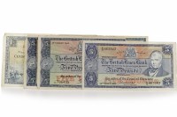 Lot 623 - THREE THE BRITISH LINEN BANK £5 FIVE POUNDS...