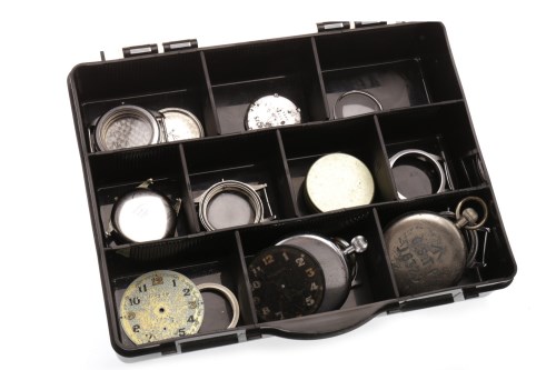 Lot 821 - COLLECTION OF MOSTLY MILITARY WATCH PARTS AND...