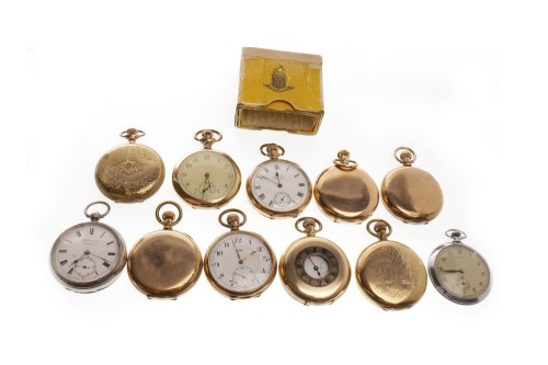 Lot 825 - GROUP OF VARIOUS POCKET WATCHES mostly gold...