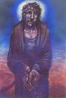 Lot 38 - * PETER HOWSON OBE, STUDY OF CHRIST - THE WAY...