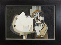 Lot 65 - * DAVID CARR, MEN AND MACHINES oil on canvas...