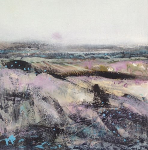 Lot 123 - MAY BYRNE, WINTER FIELDS mixed media, signed...