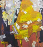 Lot 228 - ANDREI BLUDOV (RUSSIAN), PIANISTS oil on...
