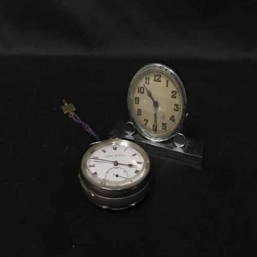 Lot 43 - ACME LEVER WHITE METAL CASED POCKET WATCH...