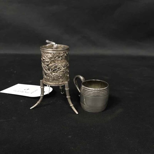 Lot 47 - CHINESE SILVER SOLIFLEUR VASE with pierced...