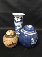 Lot 95 - LOT OF CERAMICS including Chinese vases,...