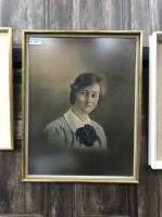 Lot 137 - EARLY 20TH CENTURY PORTRAIT OF LADY ON SILK