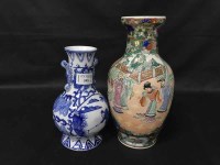 Lot 206 - FOUR CHINESE VASES including a blue and white...