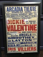 Lot 240 - ARCADIA THEATRE VINTAGE POSTER with Dickie...