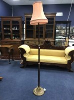 Lot 332 - BRASS AND COPPER FLOOR LAMP