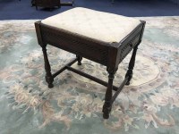 Lot 334 - EARLY 20TH CENTURY CARVED WOOD PIANO STOOL