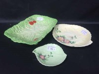 Lot 356 - TWO CARLTON WARE LEAF DISHES along with...