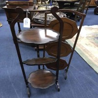 Lot 380 - TWO WOODEN CAKE STANDS