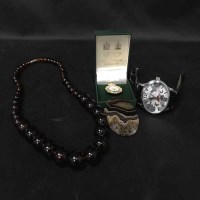 Lot 398 - GROUP OF COSTUME JEWELLERY including watches,...