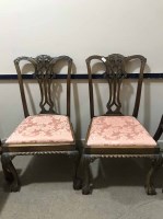 Lot 402 - SET OF GEORGE III STYLE MAHOGANY DINING CHAIRS