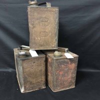 Lot 442 - THREE VINTAGE OIL DRUMS