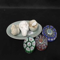 Lot 447 - CHINESE DISH together with three Murano...