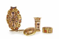 Lot 1241 - FIVE PIECES OF ROYAL CROWN DERBY 'OLD IMARI'...
