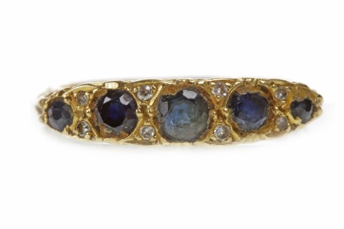 Lot 321 - VICTORIAN STYLE GEM AND DIAMOND RING the boat...