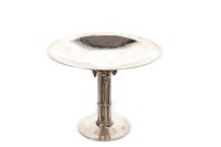 Lot 811 - WHITE METAL TAZZA IN THE STYLE OF GEORG JENSEN...