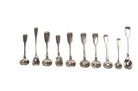 Lot 901 - COLLECTION OF TEN VARIOUS MUSTARD SPOONS...