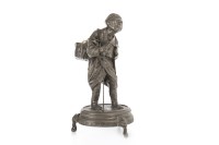 Lot 1023 - EARLY 20TH CENTURY JAPANESE PEWTER FIGURE OF A...